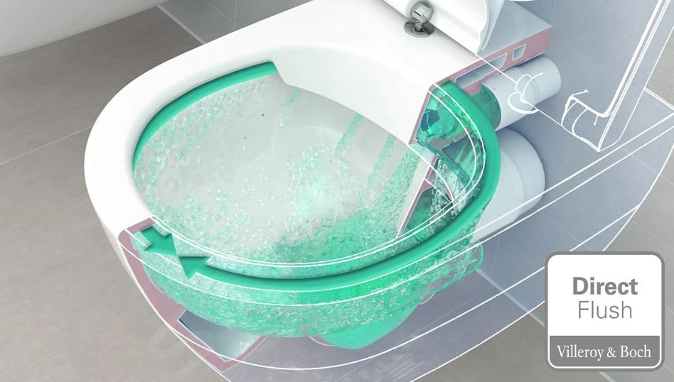 Villeroy & Boch Venticello - Staande Toiletpot, Vario Afvoer, DirectFlush, Alpine Wit 4612R001 - Afbeelding 5