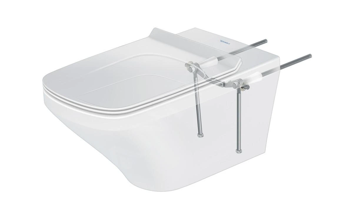 Duravit Happy D.2 - Wandcloset Voor Bidetzitting SensoWash, Rimless, Met WonderGliss, Wit 25505900001 - Afbeelding 7