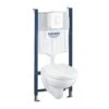 Grohe Solido - Voorwand Montageset, Bau Ceramic Toilet En Softclose Zitting, Skate Air Bedieningsplaat, Alpine Wit 39116000