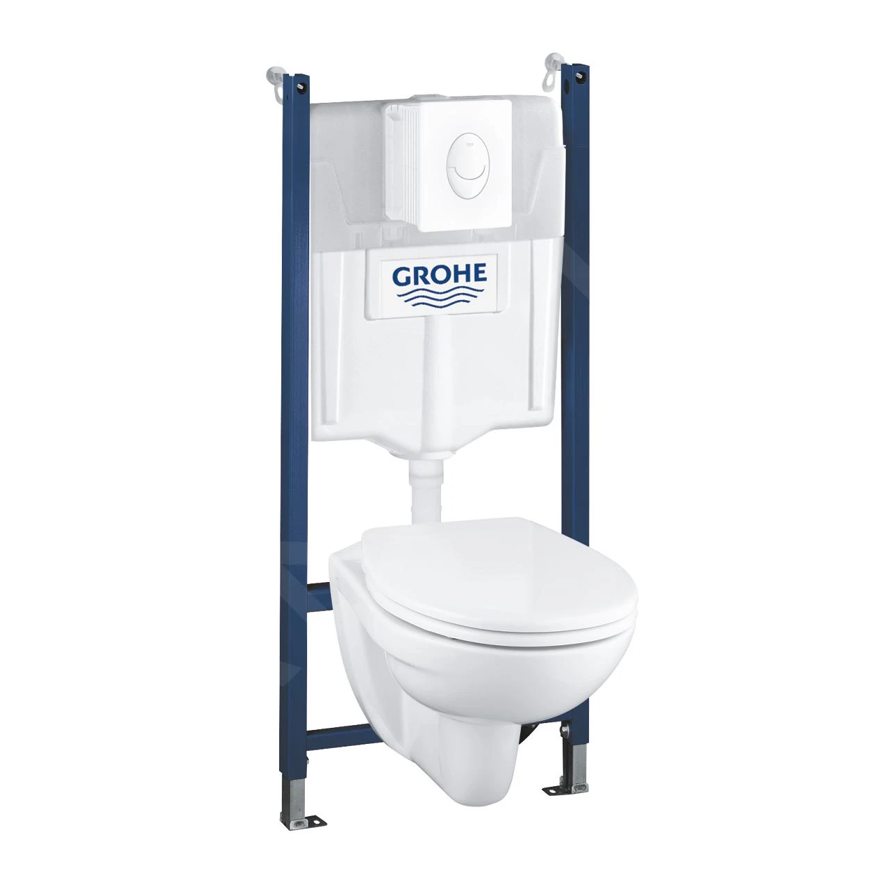 Grohe Solido - Voorwand Montageset, Bau Ceramic Toilet En Softclose Zitting, Skate Air Bedieningsplaat, Alpine Wit 39116000