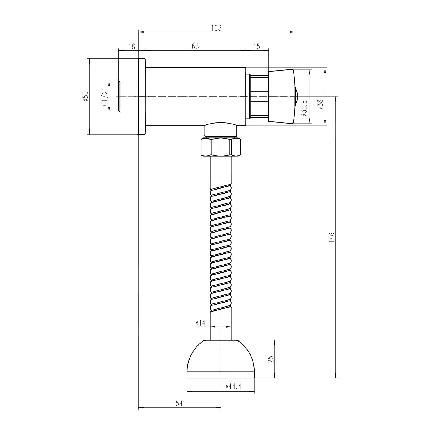 Aqualine Toebehoren - Zelfsluitende Ventiel Voor Urinoir, Chroom ZY12022 2 Aqualine Toebehoren - Zelfsluitende Ventiel Voor Urinoir, Chroom ZY12022 - Afbeelding 2