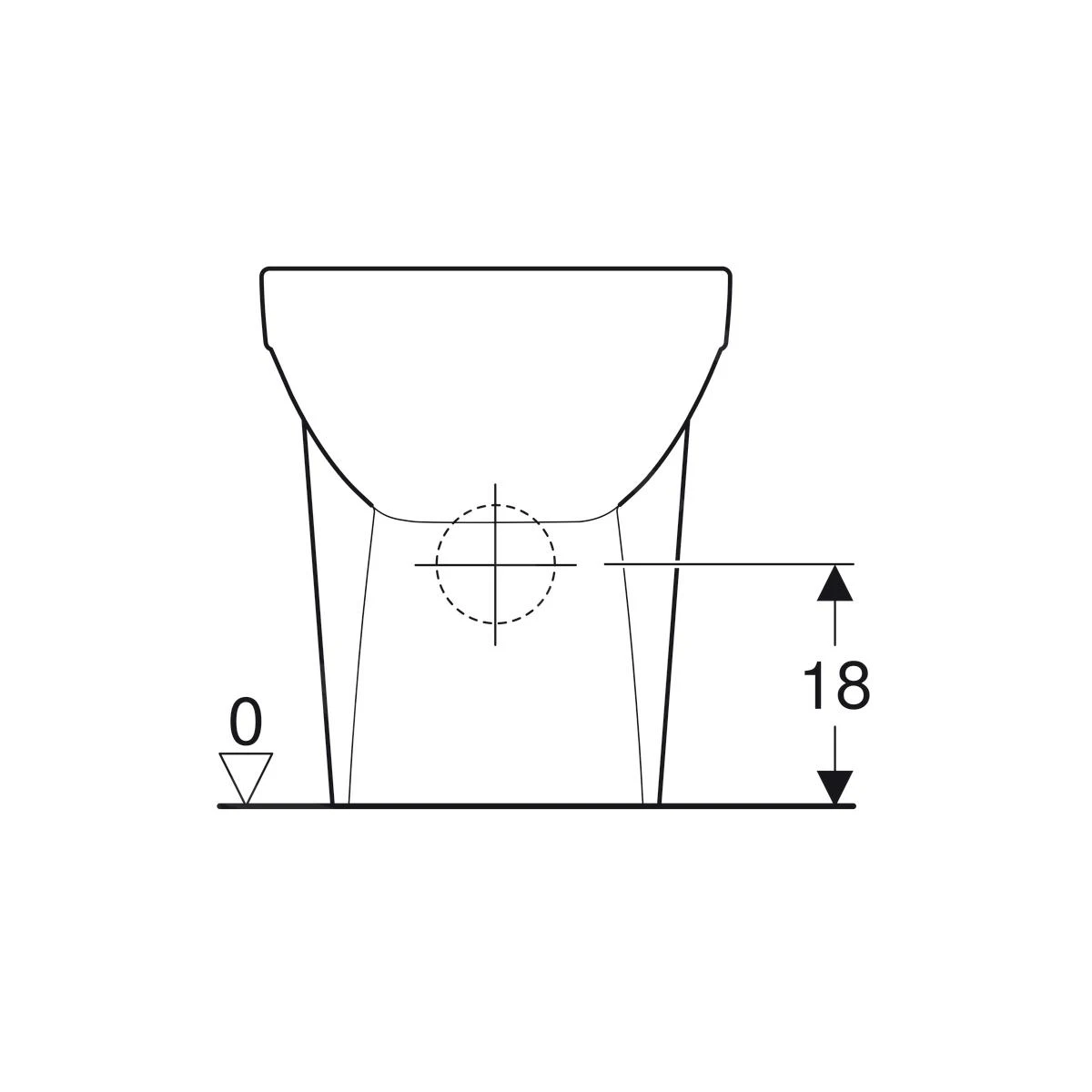 Geberit Selnova Square - Staande Toiletpot, Vario Afvoer, 680x350 Mm, Rimfree, Wit 500.489.01.1 - Afbeelding 4