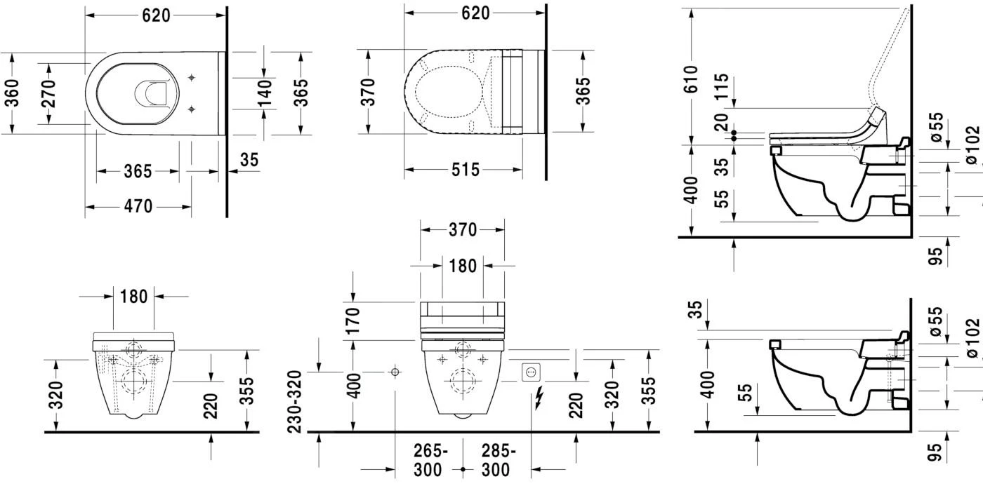 Duravit Starck 3 - Wandcloset, Wit 2226090000 - Afbeelding 2