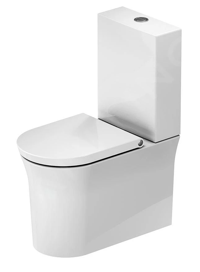 Duravit White Tulip - Duoblok Toilet, Vario Afvoer, Rimless, HygieneGlaze, Wit 2197092000