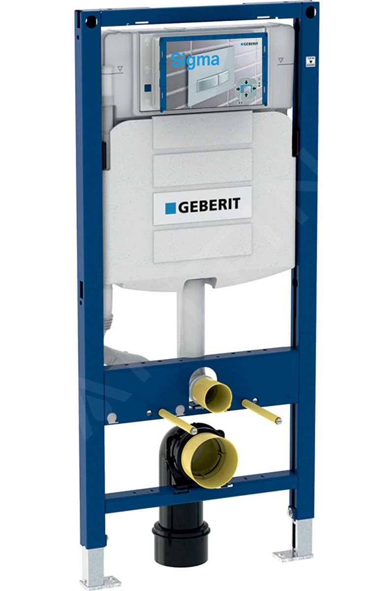 Geberit Duofix - Set Voorwandinstallatie, Closet Alpha Met WC-zitting, Bedieningspaneel Sigma01, Glanzend Chroom 111.300.00.5 NR2 - Afbeelding 3