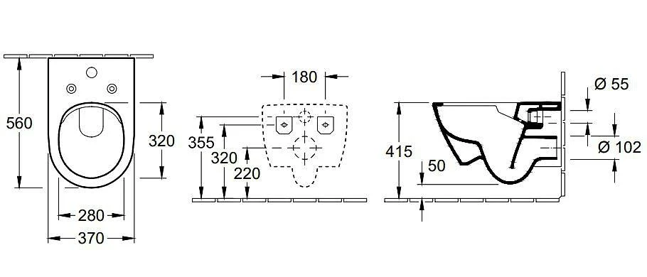 Villeroy & Boch Subway 2.0 - Wandcloset Met Diepspoel, AntiBac, Met CeramicPlus, Alpine Wit 5614A1T2 - Afbeelding 2