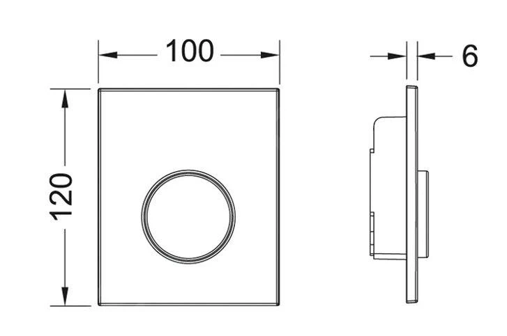 Tece TECEloop - Urinoir Bedieningsplaat, Wit 9242600 - Afbeelding 2