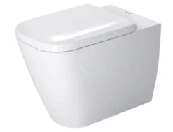 Duravit Happy D.2 - Staand Toilet, Afvoer Horizontaal, Met HygieneGlaze, Alpine Wit 2159092000