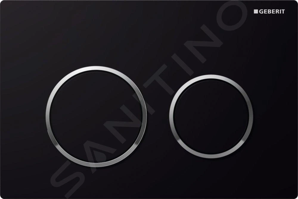 Geberit Omega20 - OMEGA 20 Bedieningsplaat, Zwart/glanzend Chroom 115.085.KM.1