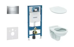 Geberit Duofix - Set Voorwandinstallatie, Closet Alpha Met WC-zitting SIGMA30 Bedieningsknop, Chroom 111.300.00.5 ND6