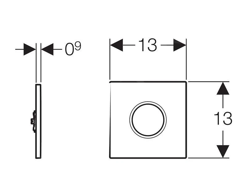 Geberit Spoelsystemen - Wc-besturing Met Elektronische Spoelactivering, Bedieningsplaat Type 01, Netvoeding, Alpine Wit 116.021.11.5 - Afbeelding 2