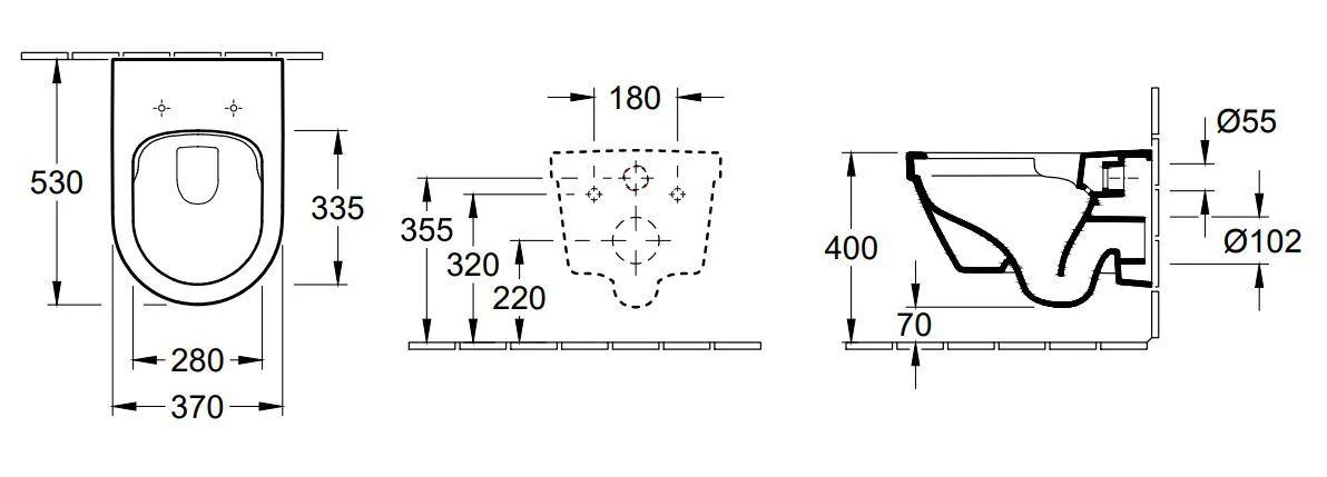Villeroy & Boch Architectura - Wandcloset Met SoftClose Toiletzitting, DirectFlush, Alpine Wit 4694HR01 - Afbeelding 2
