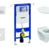 Geberit Duofix - Set Voorwandinstallatie, Closet Alpha Met WC-zitting, SIGMA50 Bedieningsknop, Alpine Wit 111.355.00.5 NR8