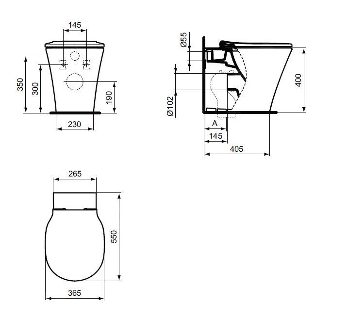 Ideal Standard Connect Air - Staande Closet Met Aquablade, Met IdealPlus, Wit E0042MA - Afbeelding 2