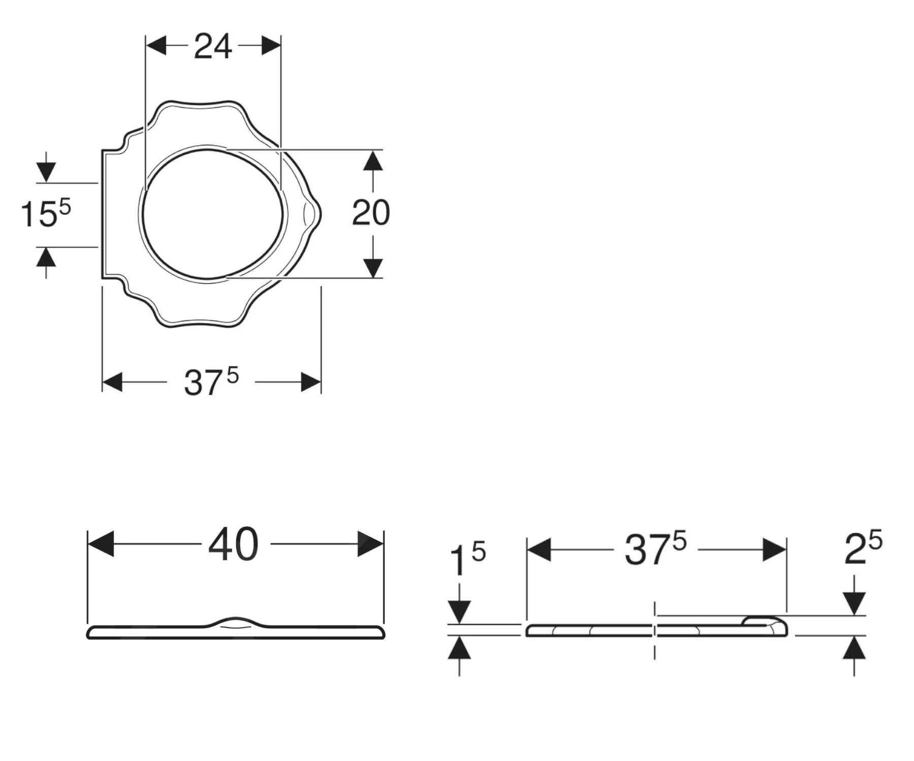 Geberit Bambini - Kinder Wc Bril Zonder Deksel, Geel-groen 573371000 - Afbeelding 2