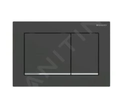 Geberit Omega30 - Bedieningsplaat, Mat Zwart/glanzend Chroom 115.080.14.1