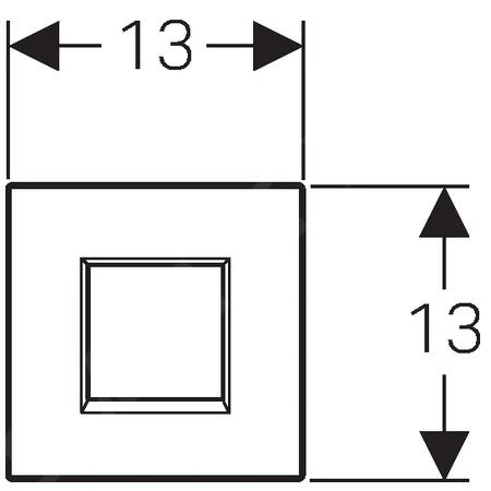 Geberit Spoelsystemen - Urinoirstuursysteem Met Elektronische Spoelactivering Type 30, Batterijvoeding, Geborsteld Chroom 116.037.KX.1 - Afbeelding 2