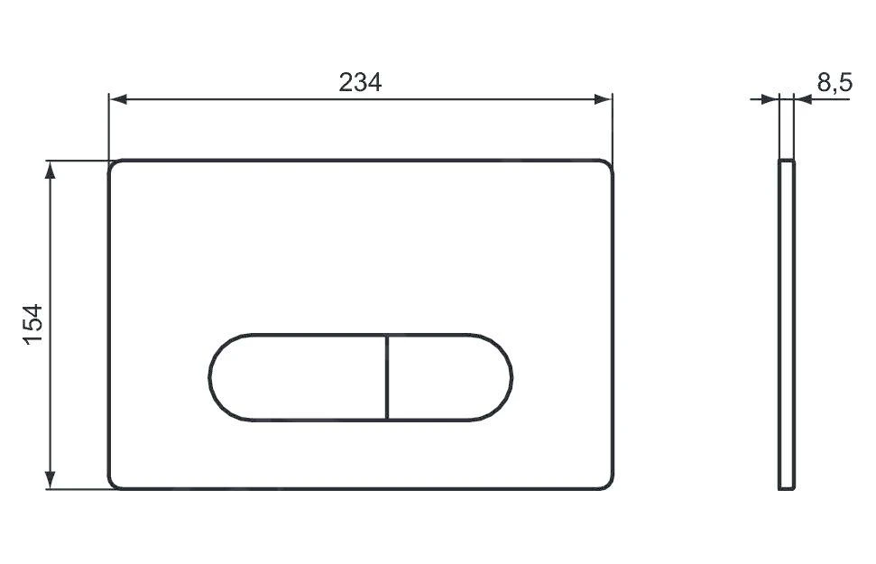 Ideal Standard Oleas - Oleas M1 Bedieningsplaat, Wit R0115AC - Afbeelding 2