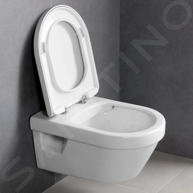 Geberit Kombifix - Inbouwreservoir Voor Hangend Toilet Met SIGMA01 Bedieningsknop, Mat Chroom + Villeroy Boch - Hangend Toilet En Wc-bril, DirectFlush, SoftClose, CeramicPlus 110.302.00.5 NB3 - Afbeelding 6