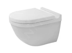 Duravit Starck 3 - Wandtoilet Met SoftClose Toiletbril, Rimless, Met WonderGliss, Alpine Wit 45270900A11