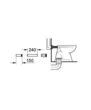 Grohe Reserveonderdelen - Inlaatgarnituur, Alpine Wit 37102SH0 - Afbeelding 4