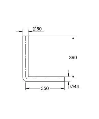 Grohe Toebehoren - Spoelbuis, Alpine Wit 37100SH0 - Afbeelding 2